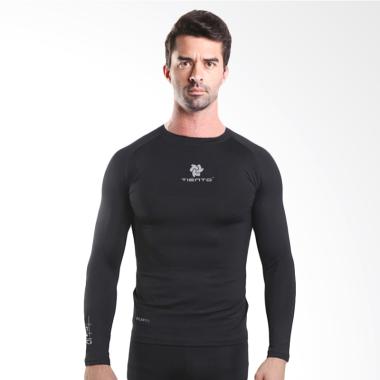 Tiento Baselayer Manset Rashguard C ... hraga Pria - Black Silver