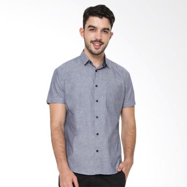 ORNITH Regular Cotton Denim Shirt Pria - Grey [9197.S]
