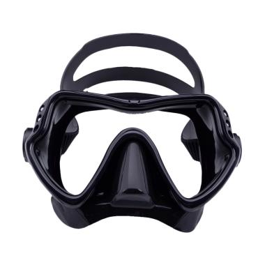 Selft Scuba Diving Tempered Glass Kacamata Selam - Black