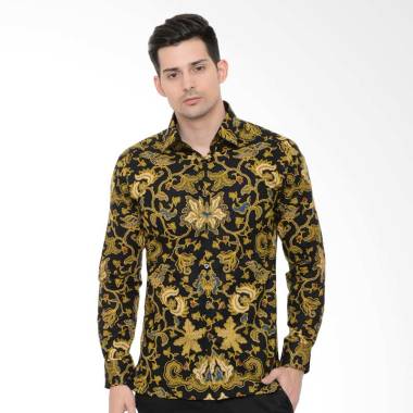 Alisan Kemeja Batik Lengan Panjang - Kuning