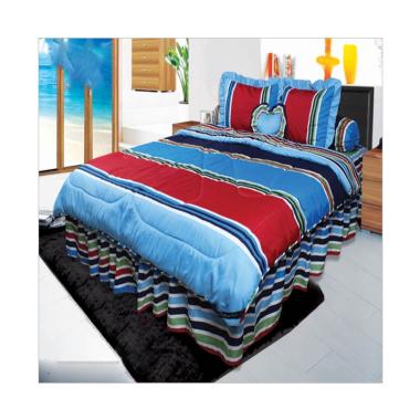 California Calico Set Sprei dan Bed Cover - Blue