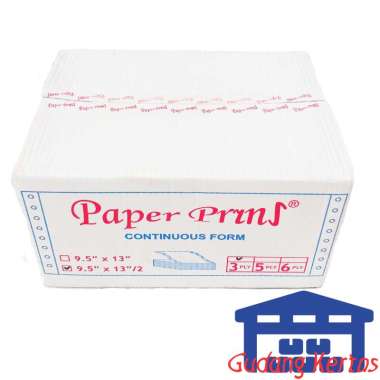 Paperpryns NCR-PMK Continuous Form [9.5 x 13 Inch/2/ 3 Ply] White