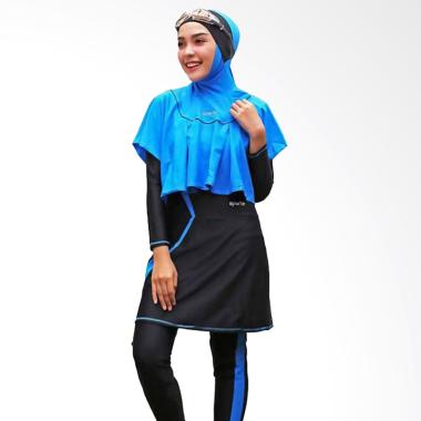 SPORTE Baju Renang Muslimah - Hitam Biru [SR 11]