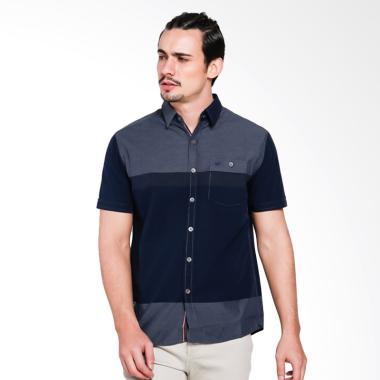 Cardinal Jeans Shirt Slim CAKX007 02H Fit Kemeja Pria - Blue