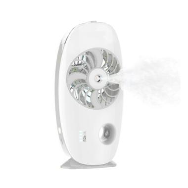 Kipas Angin Mini Humidifier USB Rechargeable FH01 - White Gray