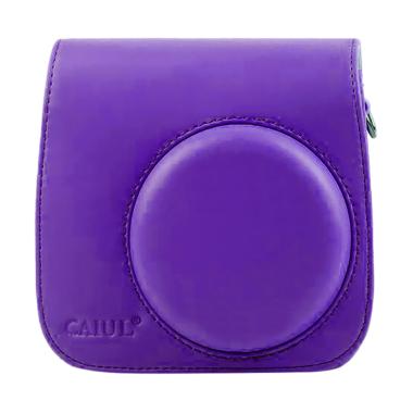 Fujifilm Leather Bag Kamera Instax Mini 8 & 9 Tas Polaroid Case - Ungu