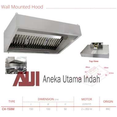 Getra CH-150M Wall Mouted Hood Alat Pengisap Asap Dapur Saat Memasak - Cooker Hood - Tudung Hisap - 