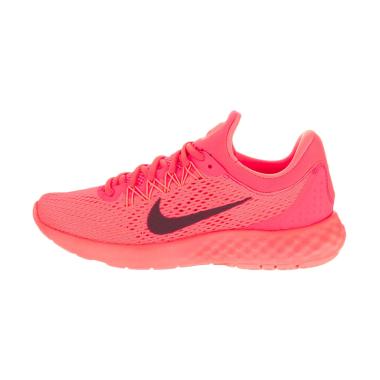 NIKE Wmns Lunar Skyelux Sepatu Lari Wanita - Maroon Pink [855810 600]
