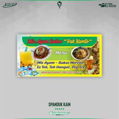 SPANDUK KAIN PECEL LELE NASI LIWET SOTO BAKSO MIE AYAM - SOLDIMPRO Polyster