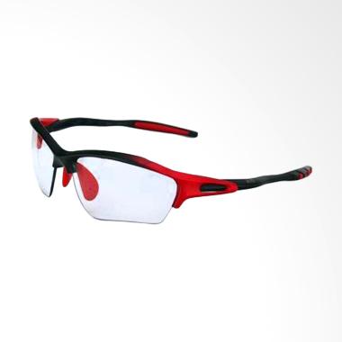 Eyewear Photochromic Lens Sports Sunglasses for Unisex - Red Black