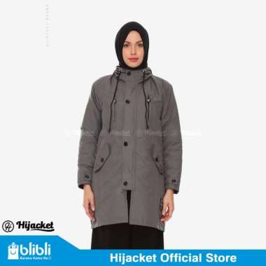 HIJACKET® IXORA - Jaket Wanita Muslimah Jaket Panjang Hijacket Ixora Original XXL COLD GREY