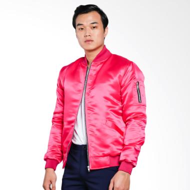 Papercut Men by Moral Bomber Jacket Pria - Pink