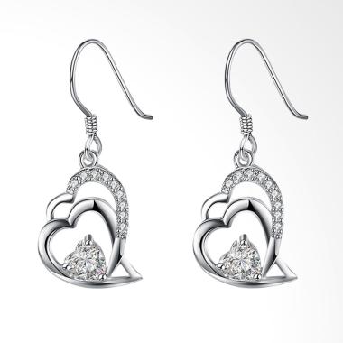 SOXY LKNSPCE790 New Exquisite Fashion Heart Shaped Diamond Earrings