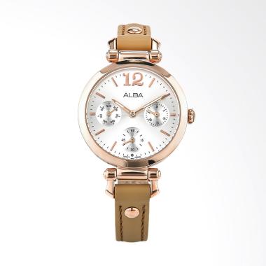 Alba AP6550X1 Ladies Silver Dial Ro ...  Wanita - Rose Gold Beige