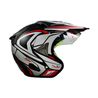 JPX Supermoto XTeam Helm Half Face - Black Doff ...