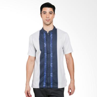 ISBAT Erin Collection Baju Koko Pria - Putih Kombinasi Biru