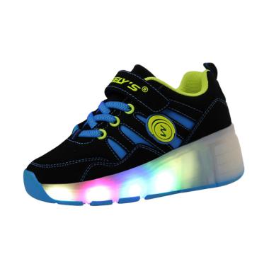 WHEELY'S Tipe 169 Sepatu Roda Tunggal Dengan LED Unisex - Blue