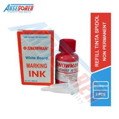 Isi Ulang Tinta Refill Spidol White Board Marker Snowman [Marking Ink Non Permanent] / Spidol Papan 