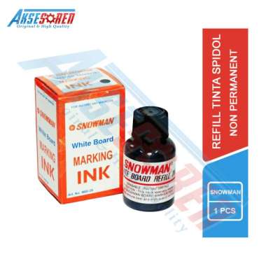Isi Ulang Tinta Refill Spidol White Board Marker Snowman [Marking Ink Non Permanent] / Spidol Papan 
