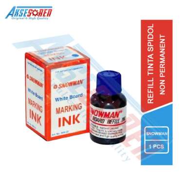 Isi Ulang Tinta Refill Spidol White Board Marker Snowman [Marking Ink Non Permanent] / Spidol Papan 