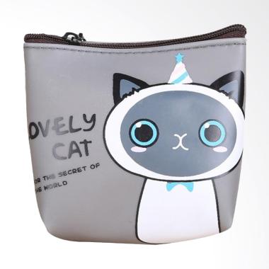 Lansdeal Women Girls Cat Coin Purse Wallet - Blue