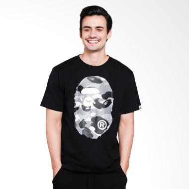 A Bathing Ape 1st Camo Grey Big Ape Head Tee Men Tshirt - Black