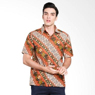 Batik Adikusuma Parang Truntum Hem Batik Pria - Coklat [412207107]