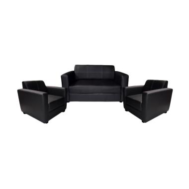 FCENTER 211 Dahlia Set Sofa - Hitam [Pulau Jawa*)