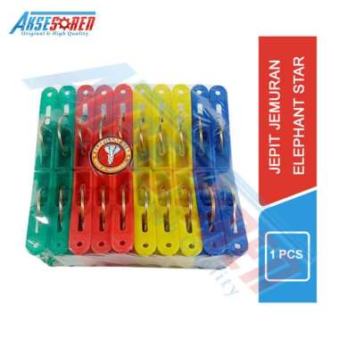 Jepit Jemuran Baju [1 pack/20 pcs] / Jepitan Pakaian / Penjepit Celana Rainbow