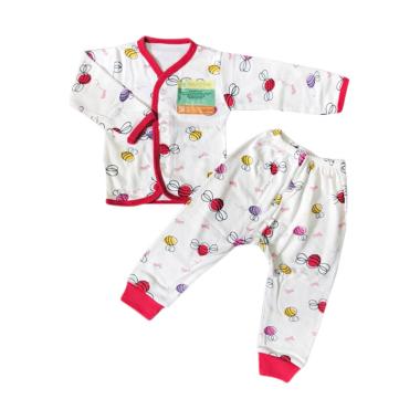 Aruchi Motif Bee Setelan Baju Tidur Anak - Merah