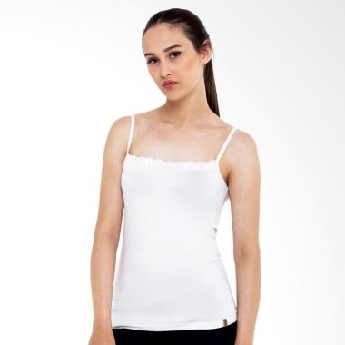 Mobile Power Ladies K6684 Big Brocade Tanktop - White