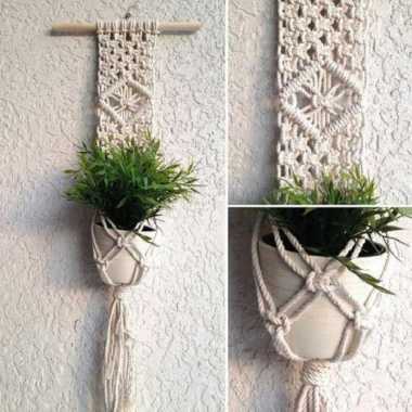 macrame plant hanger/ macrame pot gantung 125