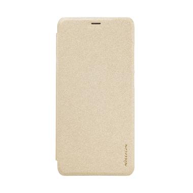 Nillkin Sparkle Leather Flip Cover Casing for Xiaomi Redmi 5 Plus - Gold Gold