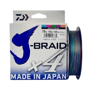 Senar PE Daiwa J Braid X4 150M Ukuran 15 Lb