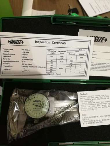 DIAL CALIPER JANGKA SORONG JARUM SKETMAT INSIZE 1312-150 150MM 0.02MM --