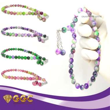TASBIH BATU RUBY TANZANIA 33 BUTIR 8MM ORIGINAL STONE UNGU