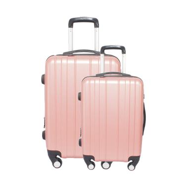 Real Polo 7716 Fiber ABS Hardcase Set Tas Koper - Rose Gold [20 dan 24