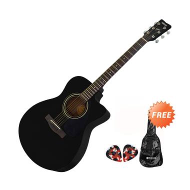 Yamaha FS 100 C Gitar Akustik - Hitam + Free Softcase dan 2 Pick