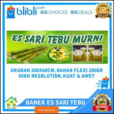 Nasya Gaulcomp Banner Jualan Spanduk Promosi Plang Warung Jualan Es Sari Tebu Murni Spanduk Es Tebu 