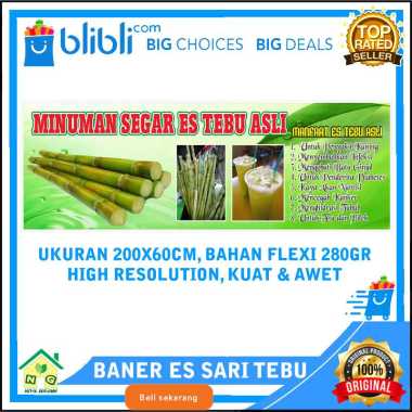 Nasya Gaulcomp Banner Jualan Spanduk Promosi Plang Warung Jualan Es Sari Tebu Murni Spanduk Es Tebu 