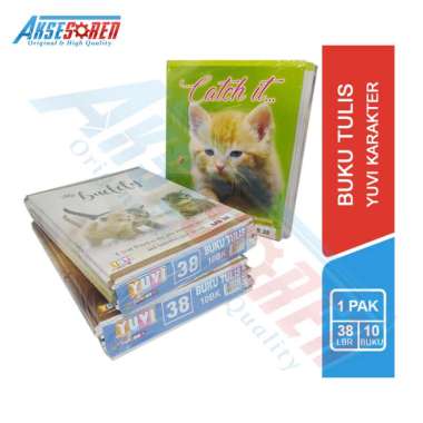 Buku Tulis Yuvi [38 Lembar/10 Buku] / Buku Tulis Sekolah 1 Pak / Peralatan Sekolah / Buku Harian / B