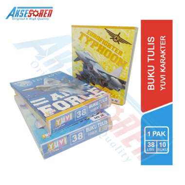 Buku Tulis Yuvi [38 Lembar/10 Buku] / Buku Tulis Sekolah 1 Pak / Peralatan Sekolah / Buku Harian / B