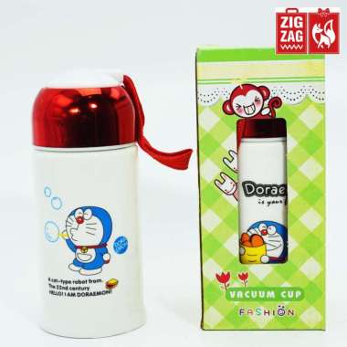Zigzag Official Botol Minum Doraemon Keramik Anti Tumpah Cup Tumblr