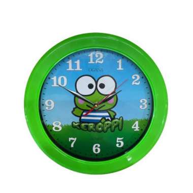 Jam Dinding Ogana Karakter / Motif Kaligrafi Bulat Keroppi