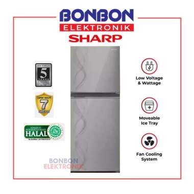 Sharp Kulkas 2 Pintu SJ-237ND-AB/AP/AS / SJ 237 - Silver