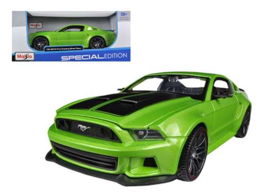 Diecast Maisto 2014 Ford Mustang Street Racer 1:24 - Hijau