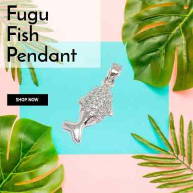 BEAUTY CULTURE BCL308 PERHIASAN LIONTIN IKAN FUGU PERAK SILVER 925 LAPIS EMAS PUTIH ASLI ORIGINAL