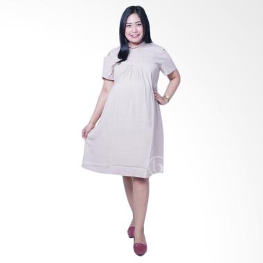 Mama Hamil DRO 886 Indah Baju Dress Ibu Hamil & Menyusui - Cream Mama Hamil DRO 886 Indah Baju Dress Ibu Hamil & Menyusui - Cream