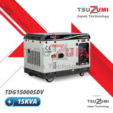 Genset 15 kva 3 phase 1phase Dual Voltage TSUZUMI TDG 15000 SDV Silent