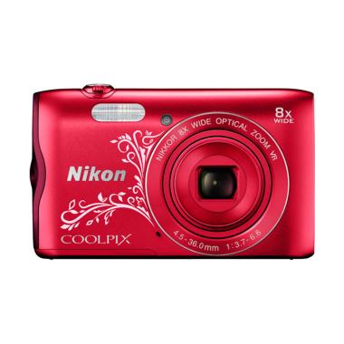 Nikon Coolpix A300 Kamera Pocket - Red Flower